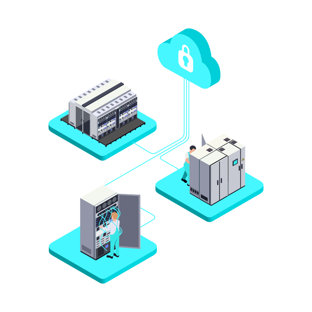 Illustration eines Rechenzentrums mit EdgePortal